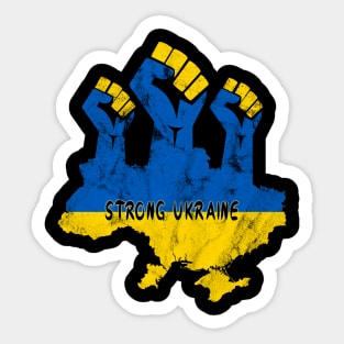 Strong Ukraine Ukrainian Flag Sticker